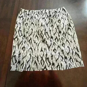 Like New Apt 9 Skirt Gray Black Snakeskin Straight Pencil Lined Sz 10